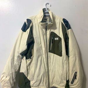 Mens HELLY HANSEN Vintage Beige HELLY TECH Hiking Windbreaker Jacket SIZE Large